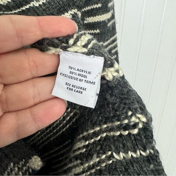 525 America Sweater XS Gray Black Cozy Warm Knit Chunky Long Sleeve Fall Casual - Picture 2 of 11